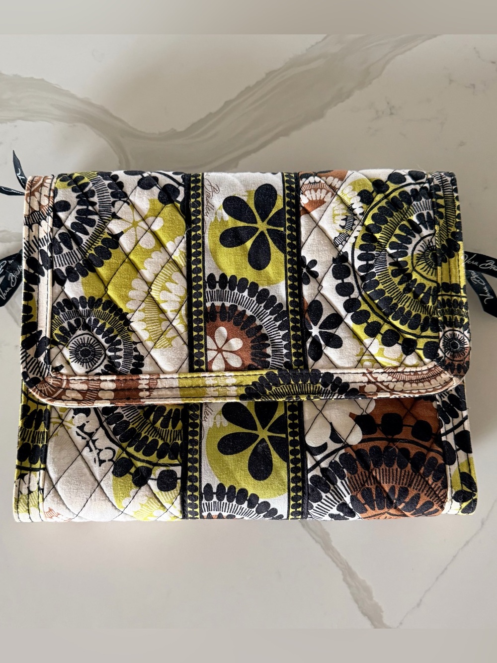 Vera Bradley Quilted Floral Print Fold-Over Jewelry Case